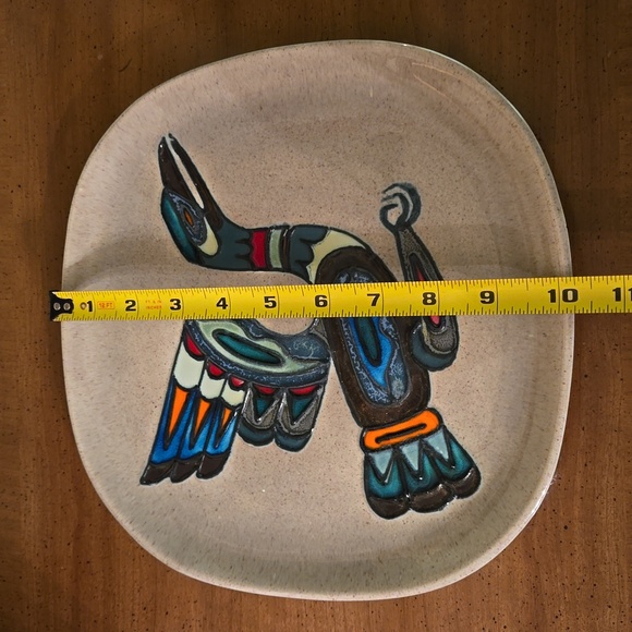 Vintage Haida Thunderbird Ceramic plate Hand painted EUC - Picture 6 of 7